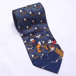 Sailor Mickey and Donald Duck Going Fishing Tie - Used - Very Good Condition - F